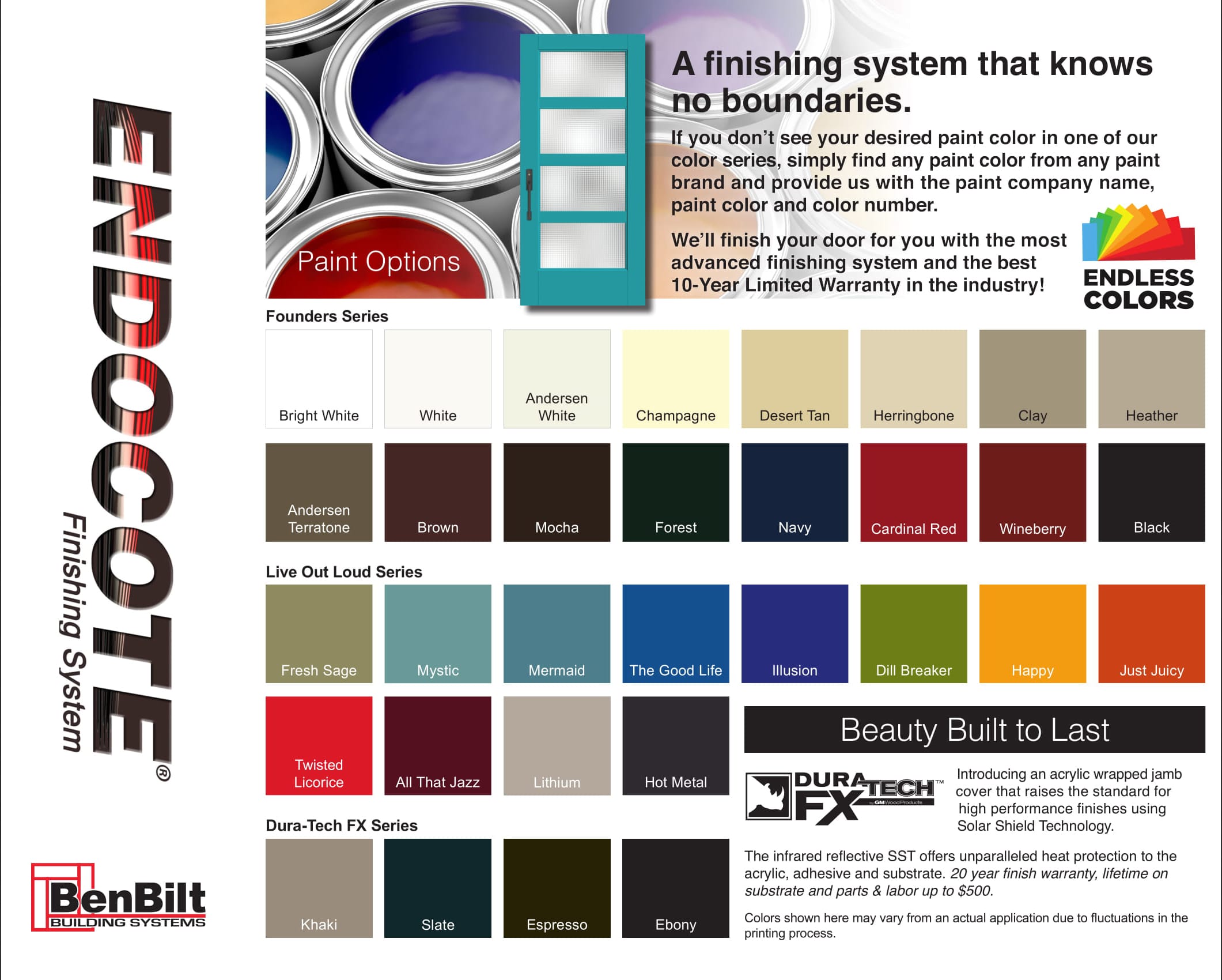 Therma Tru Stain Kit Color Chart